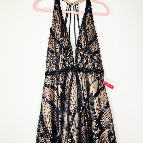 Mac Duggal 67583 Black/Nude Ball Gown NWT - Picture 6 of 6